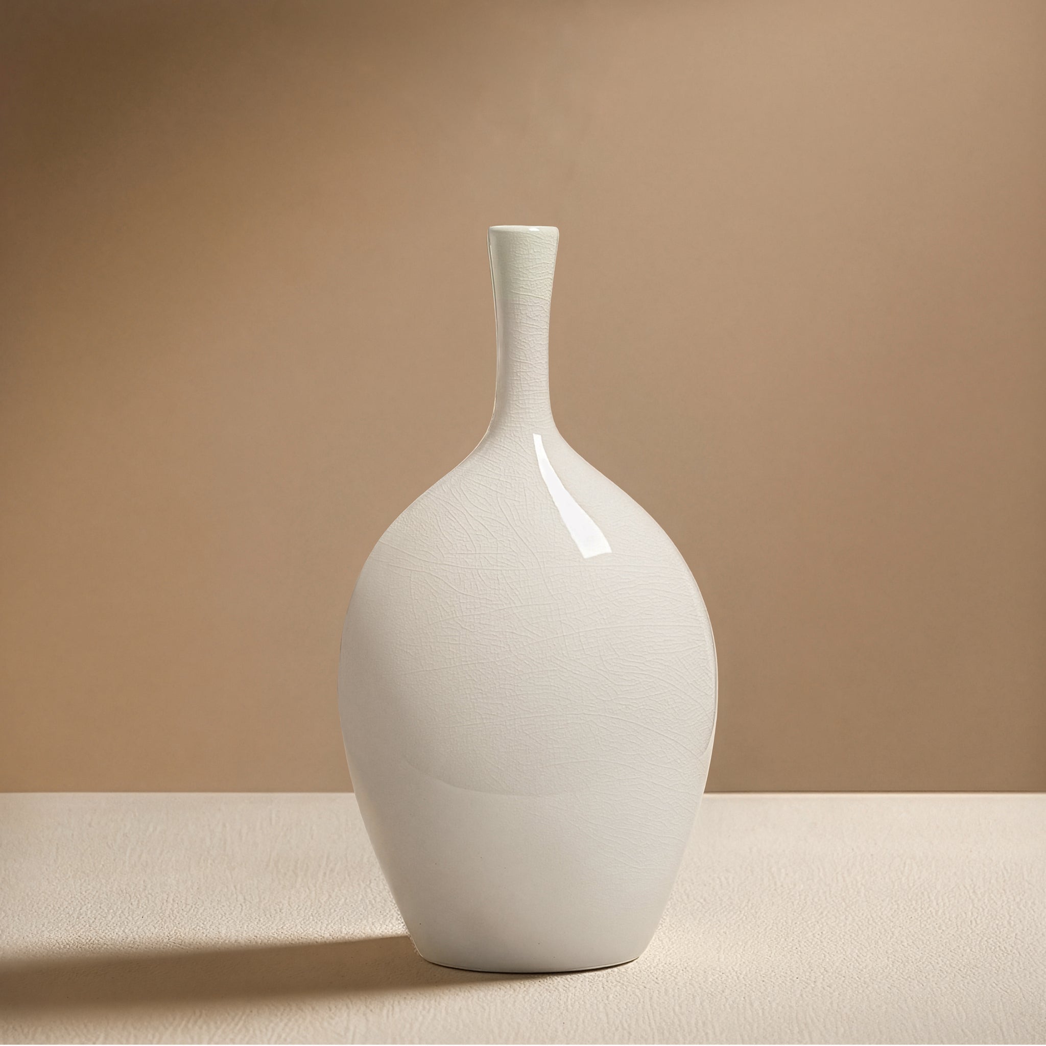 Lilo White Crackle Ceramic Vase - decorative vase for enhancing your home decor with vibrant colors | Image 2 | InSTYLE Home & Rugs