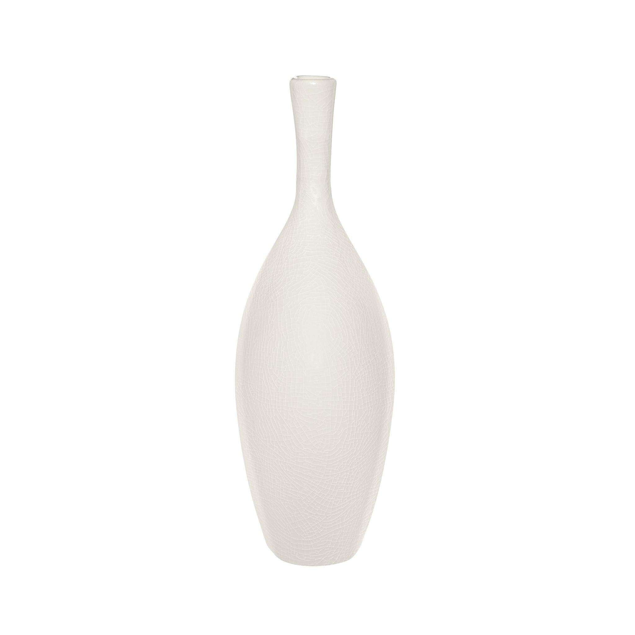 Lilo White Crackle Ceramic Vase - decorative vase for enhancing your home decor with vibrant colors | Image 4 | InSTYLE Home & Rugs
