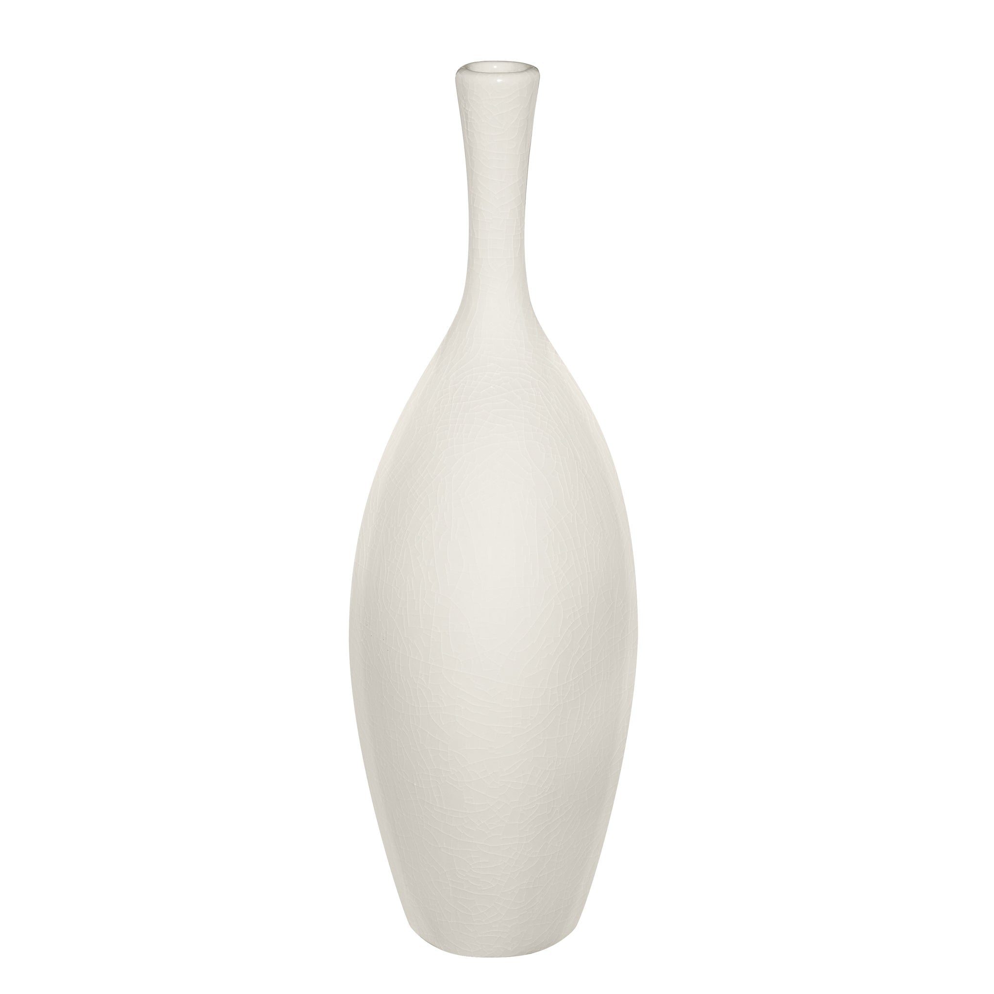 Lilo White Crackle Ceramic Vase - elegant vase for adding a touch of style to any room | Image 3 | InSTYLE Home & Rugs