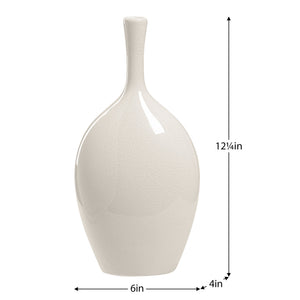 Lilo White Crackle Ceramic Vase - elegant vase for adding a touch of style to any room | Image 7 | InSTYLE Home & Rugs