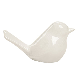 Lilo White Crackle Ceramic Bird Decor Sculpture - stylish decor pieces to elevate any room’s ambiance | Image 5 | InSTYLE Home & Rugs