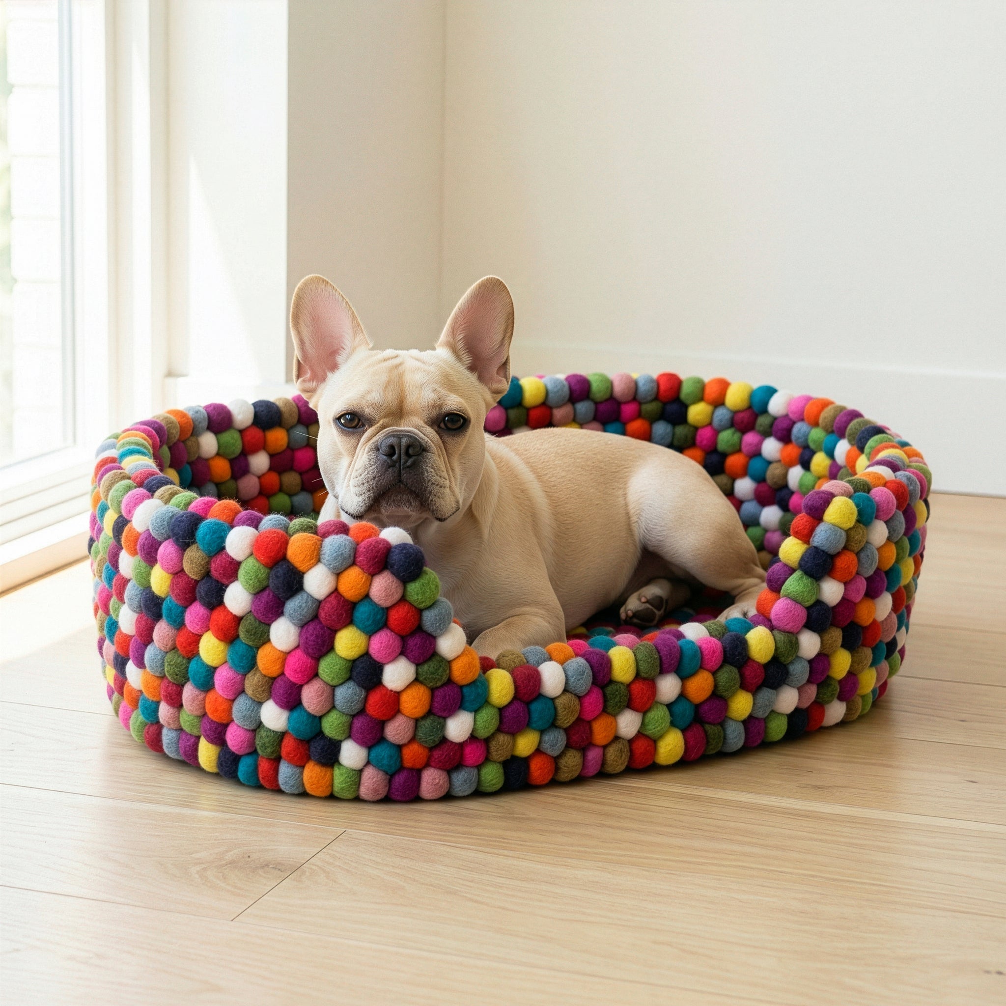 ModWool Felt Ball 24 x 17 x 6.5 Inch Pet Bed - stylish bed for any bedroom | Image 2 | InSTYLE Home & Rugs