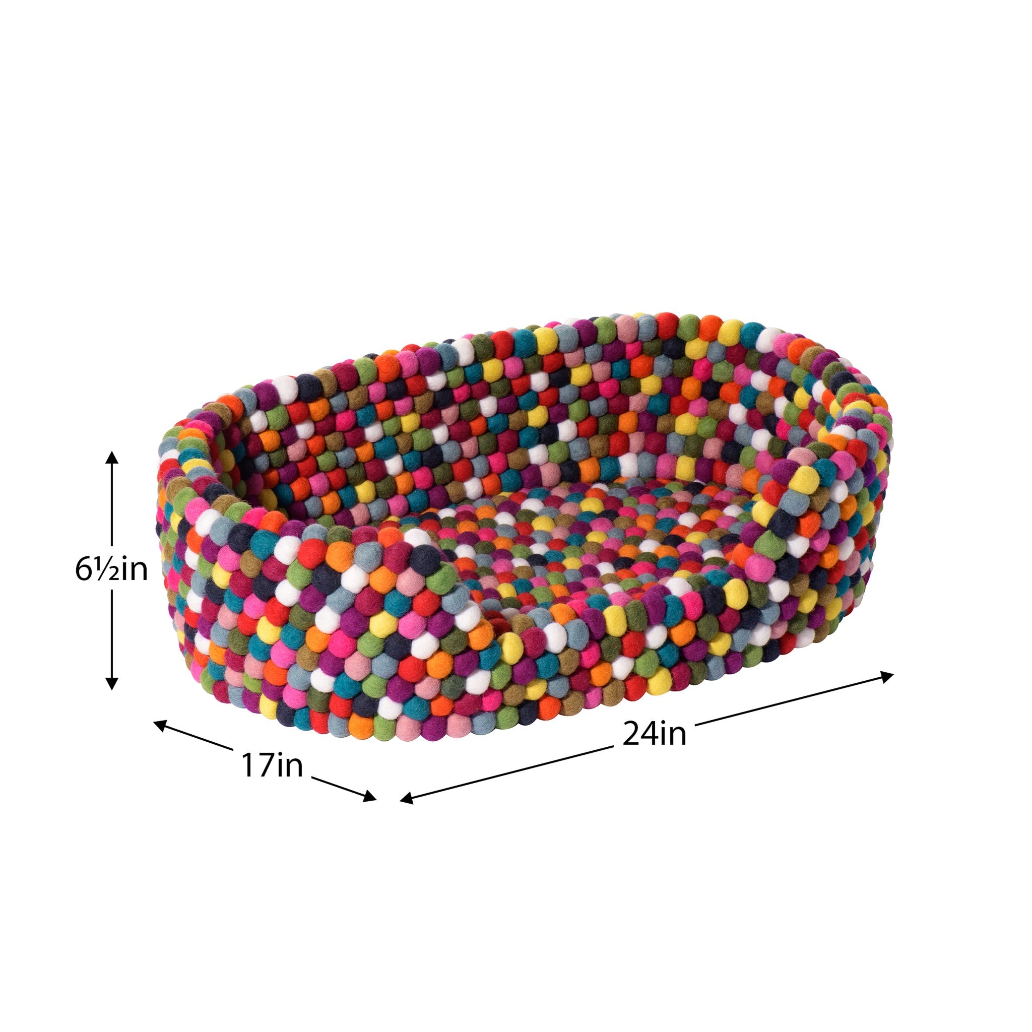 ModWool Felt Ball 24 x 17 x 6.5 Inch Pet Bed - stylish bed for any bedroom | Image 6 | InSTYLE Home & Rugs