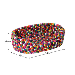 ModWool Felt Ball 24 x 17 x 6.5 Inch Pet Bed - stylish bed for any bedroom | Image 6 | InSTYLE Home & Rugs