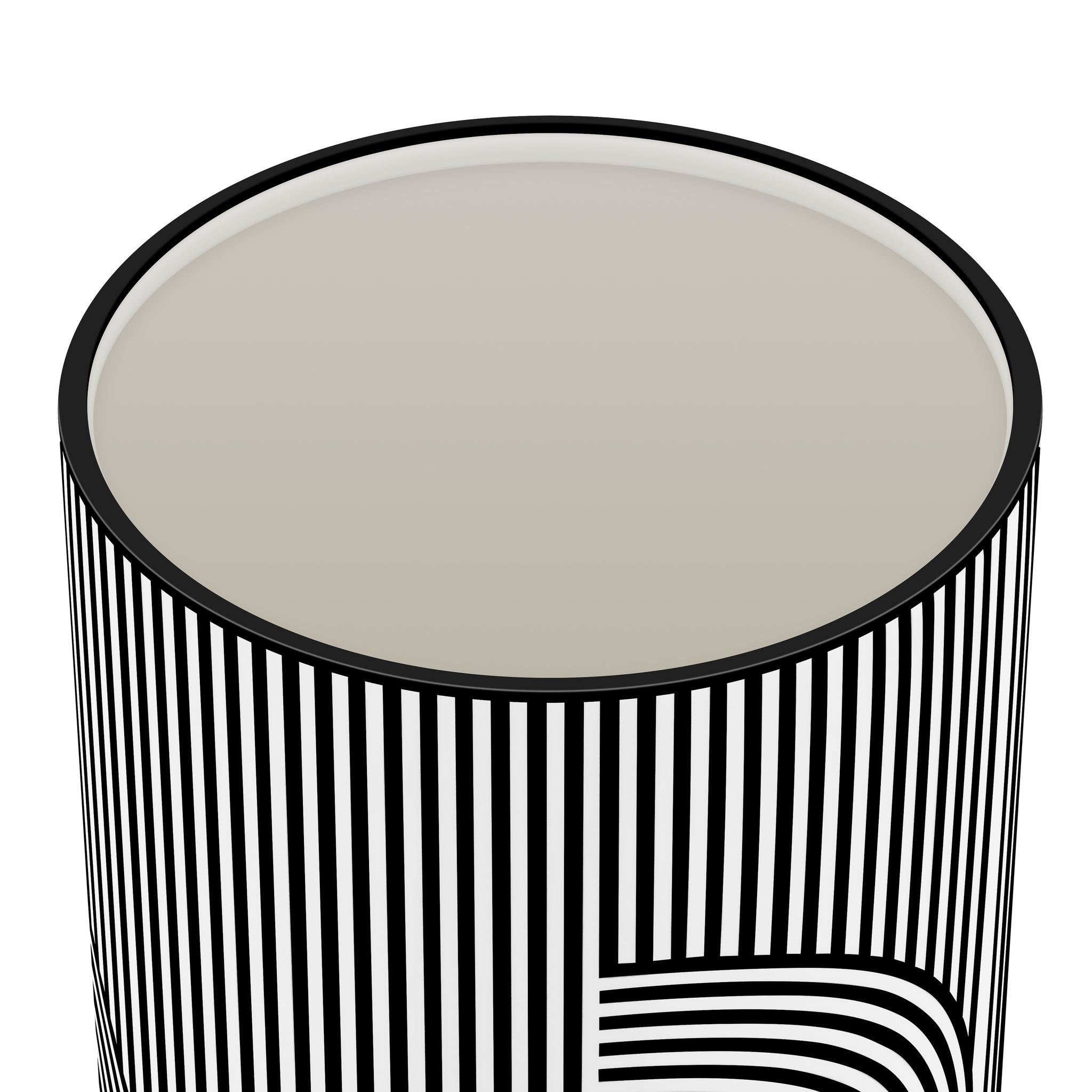 Monochrome Linear Curve Ceramic 12 Inch Tall Cylinder Vase - elegant vase for adding a touch of style to any room | Image 4 | InSTYLE Home & Rugs