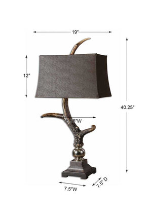 Stag Horn Table Lamp, Dark - versatile lighting lamps for any interior style | Image 4 | InSTYLE Home & Rugs