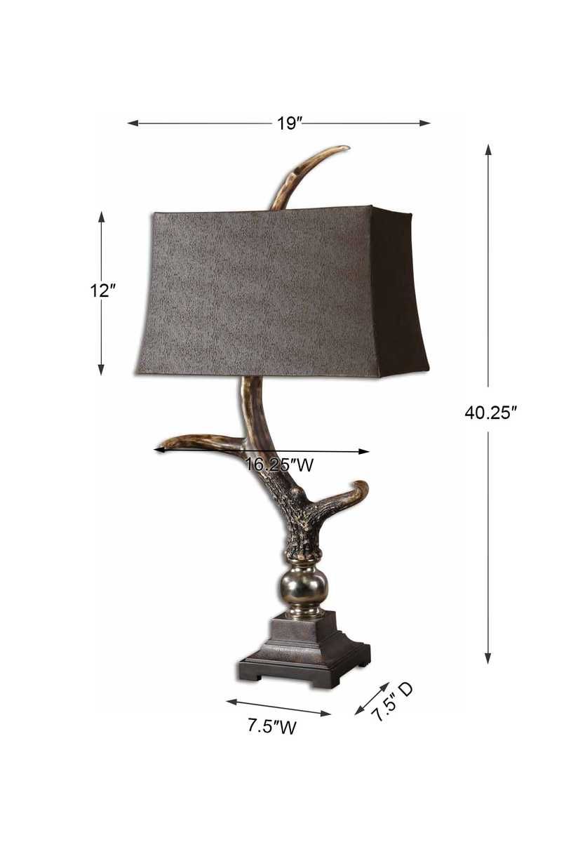 Stag Horn Table Lamp, Dark - versatile lighting lamps for any interior style | Image 4 | InSTYLE Home & Rugs