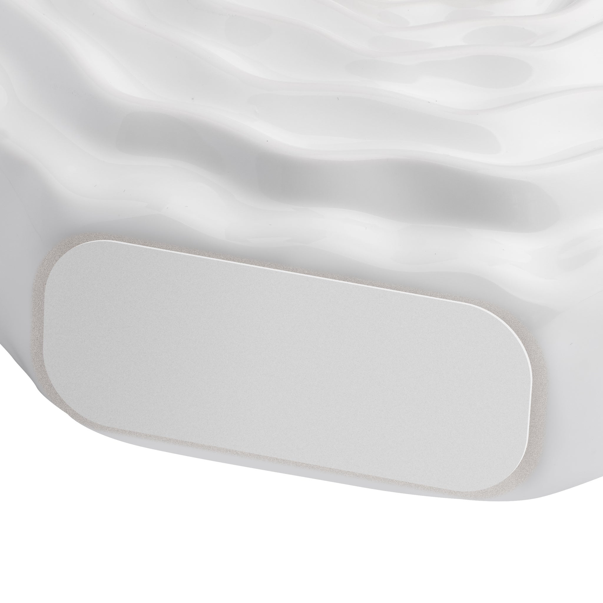 Rosette Bloom 8 Inch Tall White Ceramic Disc Vase - modern vase with sleek design for floral arrangements | Image 5 | InSTYLE Home & Rugs