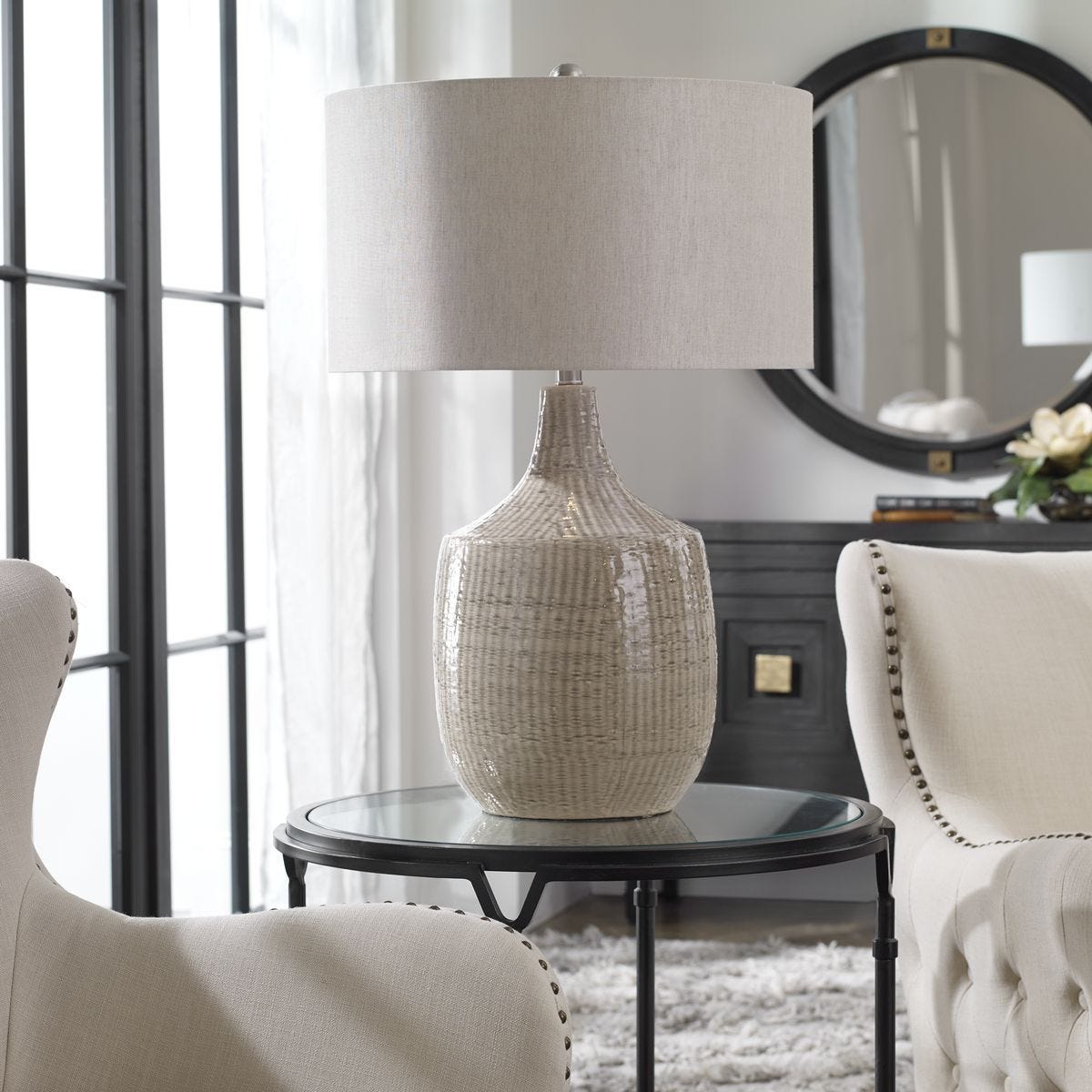Felipe Table Lamp, Light Gray - contemporary lamps for stylish lighting solutions | Image 8 | InSTYLE Home & Rugs