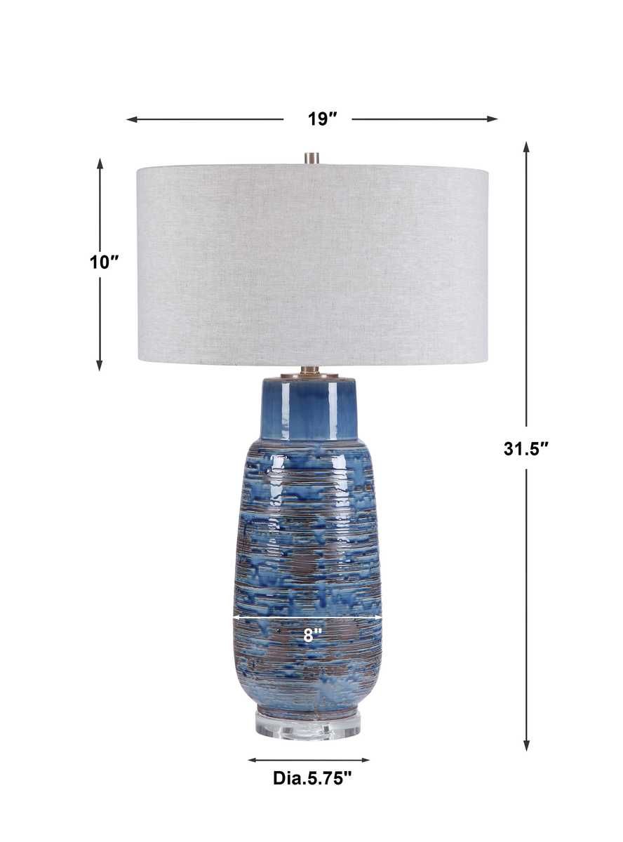 Magellan Table Lamp, Blue - elegant lamps to enhance your room ambiance | Image 7 | InSTYLE Home & Rugs