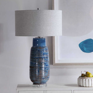 Magellan Table Lamp, Blue - elegant lamps to enhance your room ambiance | Image 3 | InSTYLE Home & Rugs