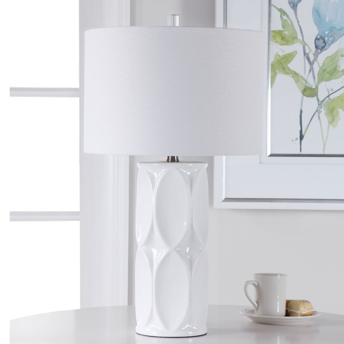 Sinclair Table Lamp, White - elegant lamps to enhance your room ambiance | Image 6 | InSTYLE Home & Rugs