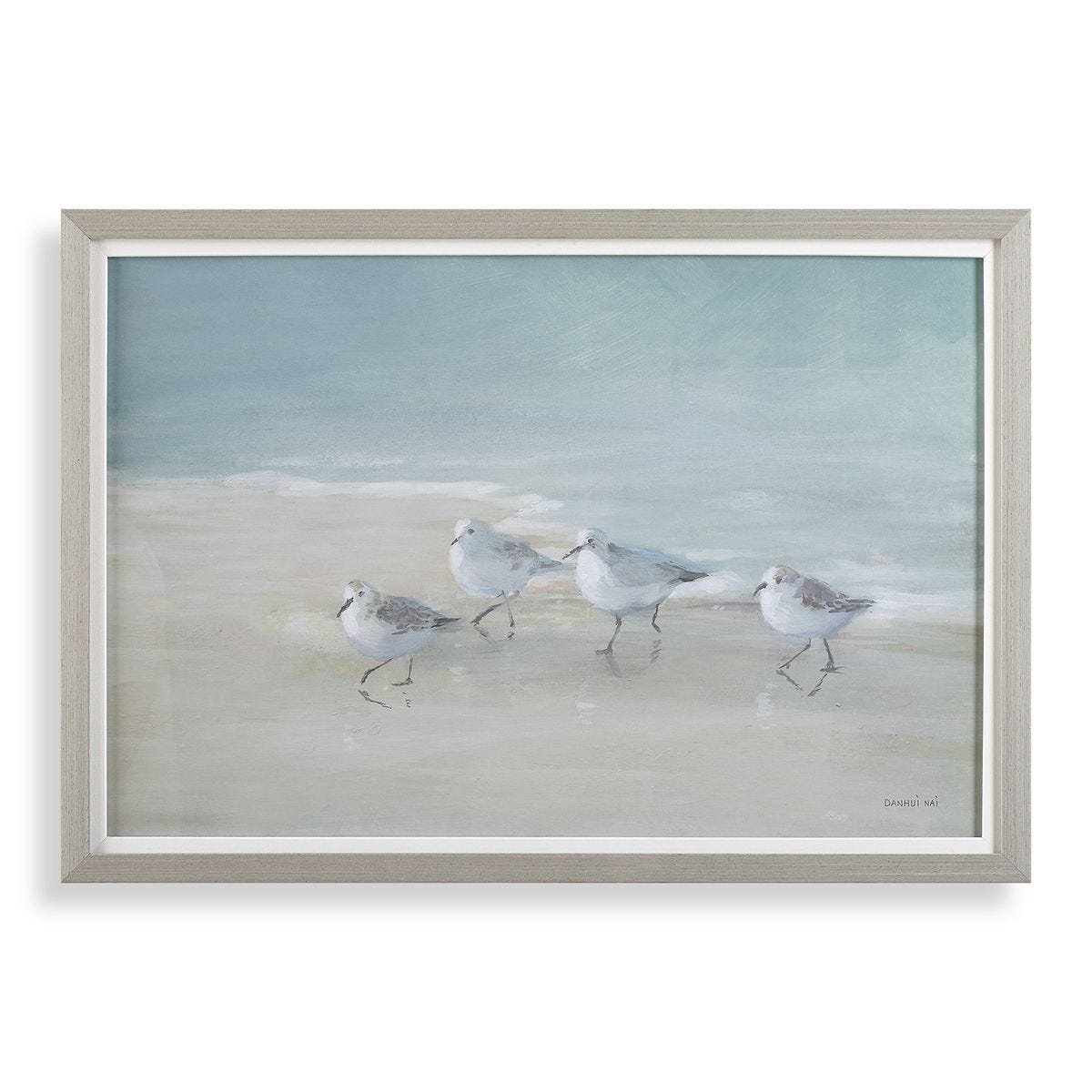 Tranquil Shorebirds on the Sand Framed Print - bold and creative art for unique interior décor | Image 1 | InSTYLE Home & Rugs