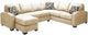 Superstyle Customizable 7003 4-Piece Left Arm Facing Sectional and Chaise