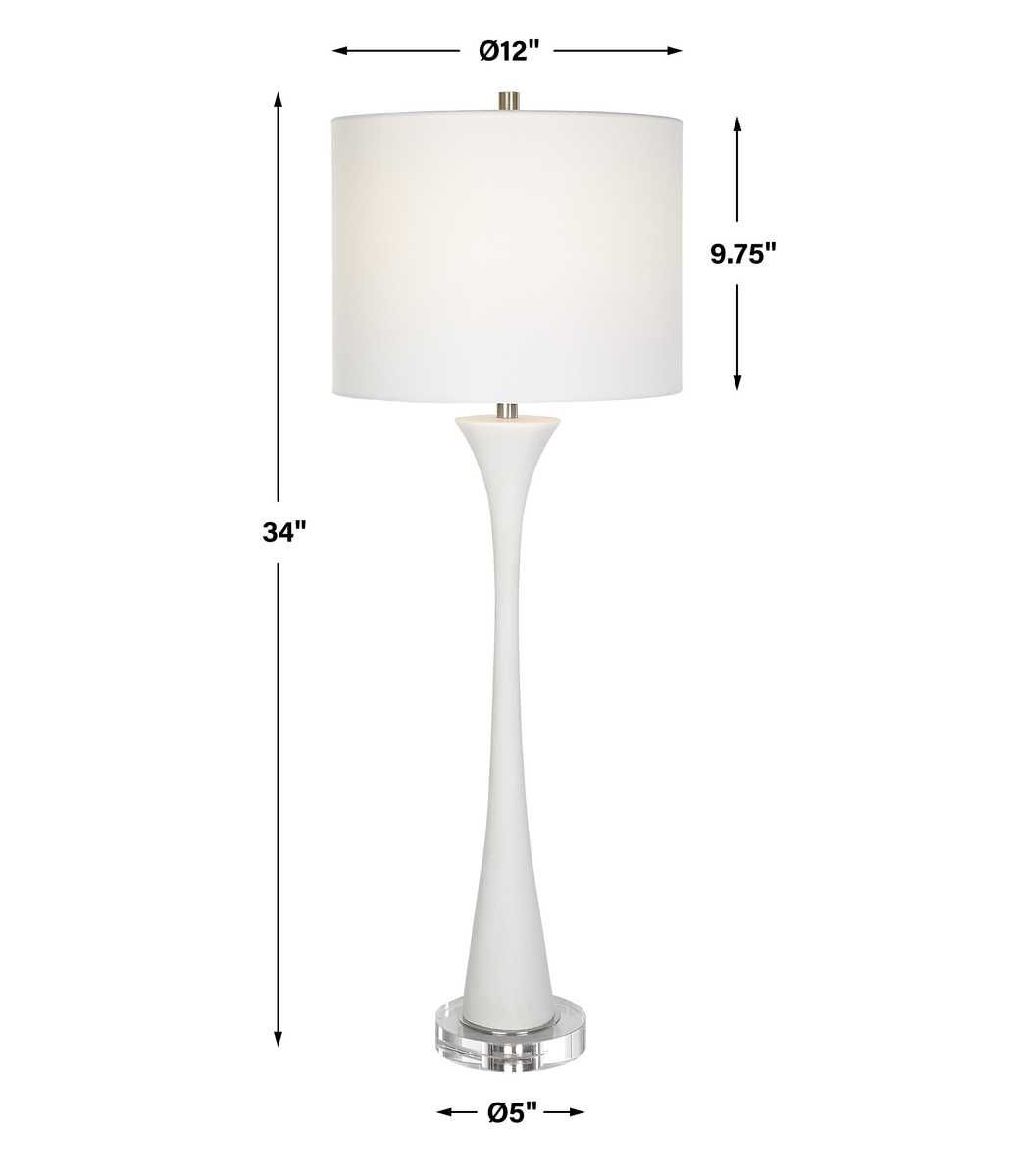 Fountain Buffet Lamp, White - contemporary lamps for stylish lighting solutions | Image 7 | InSTYLE Home & Rugs