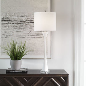 Fountain Buffet Lamp, White - contemporary lamps for stylish lighting solutions | Image 1 | InSTYLE Home & Rugs