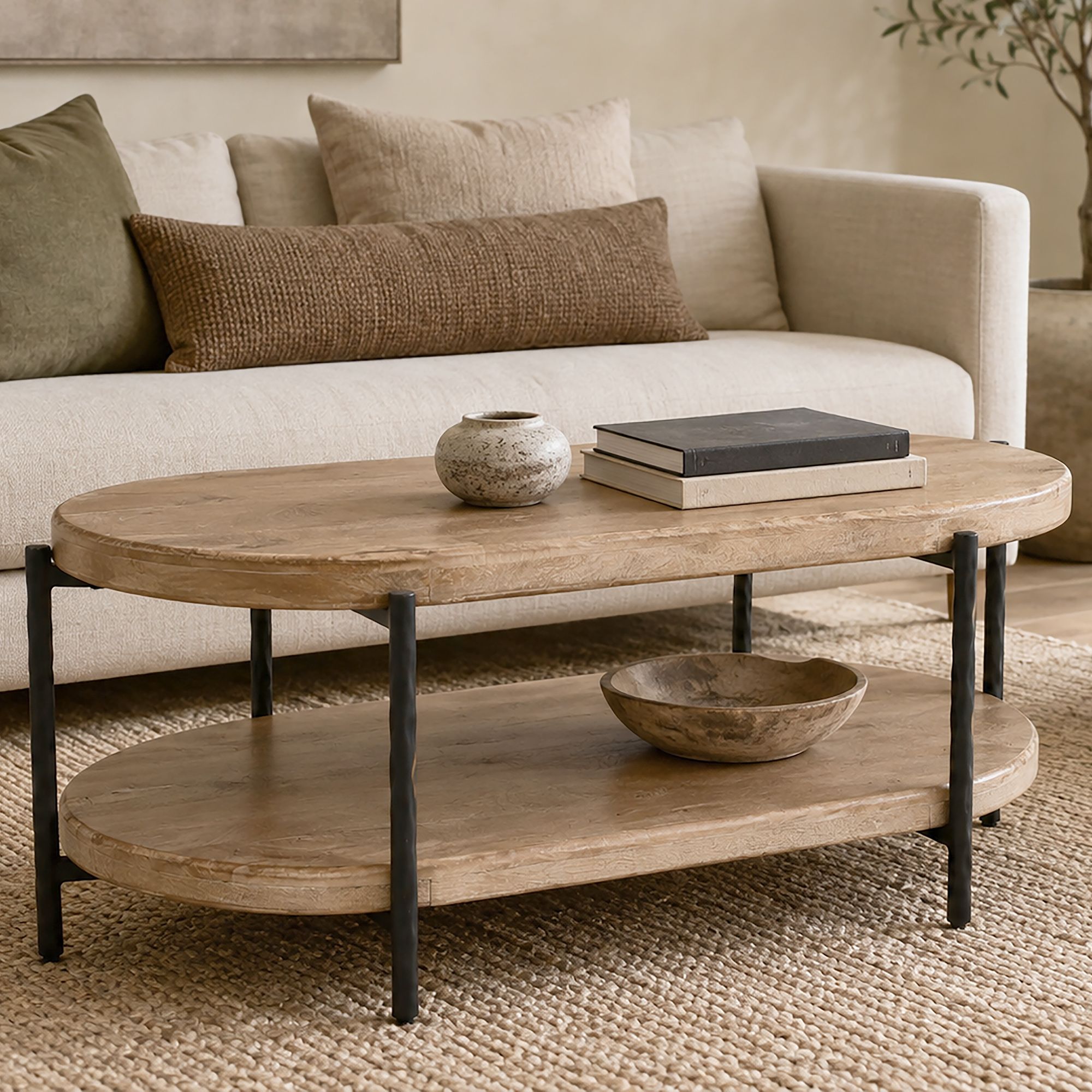 Johar Oval Coffee Table - functional centerpieces for homes | Image 2 | InSTYLE Home & Rugs