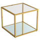 Casini Large Square Coffee Table in Gold