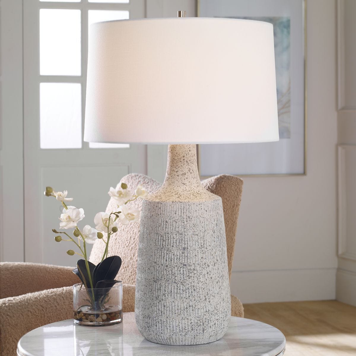 Scouts Table Lamp, White - stylish lamp for bedside tables | Image 1 | InSTYLE Home & Rugs