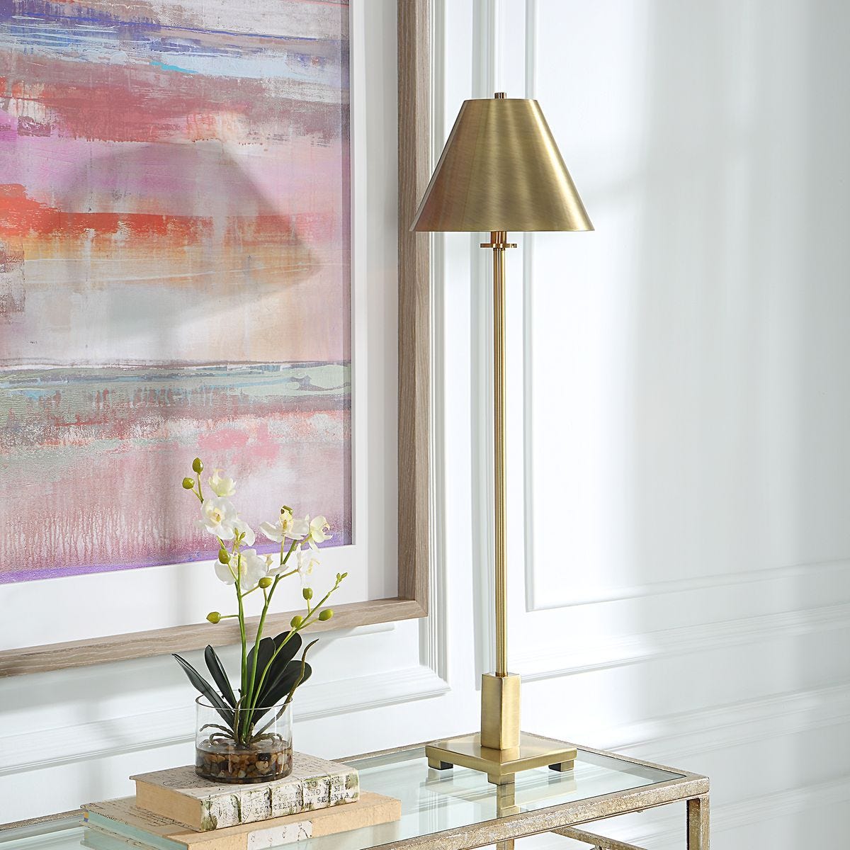 Pilot Buffet Lamp, Brass - sleek buffet units for functional dining room storage | Image 6 | InSTYLE Home & Rugs