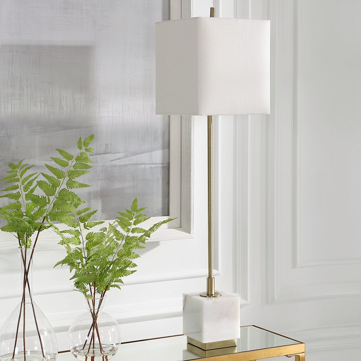 Escort Buffet Lamp, Brass - spacious buffet cabinets for serving and organizing | Image 7 | InSTYLE Home & Rugs