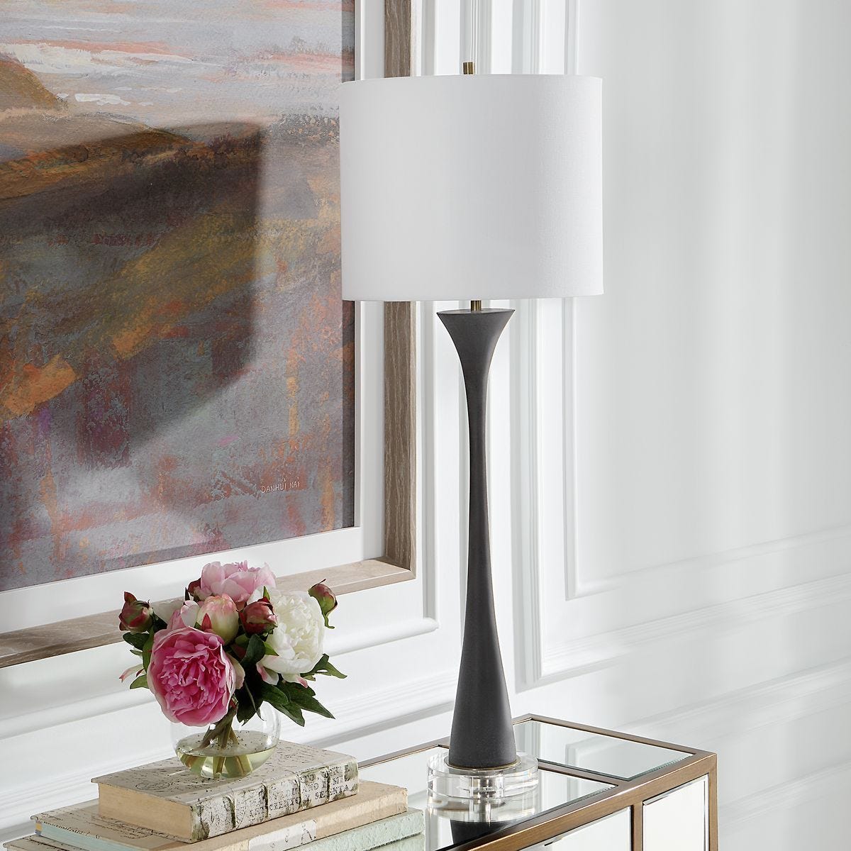 Fountain Buffet Lamp, Black - contemporary buffets to enhance your home décor | Image 7 | InSTYLE Home & Rugs