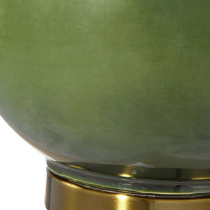 Gourd Table Lamp, Green - elegant lamps to enhance your room ambiance | Image 8 | InSTYLE Home & Rugs