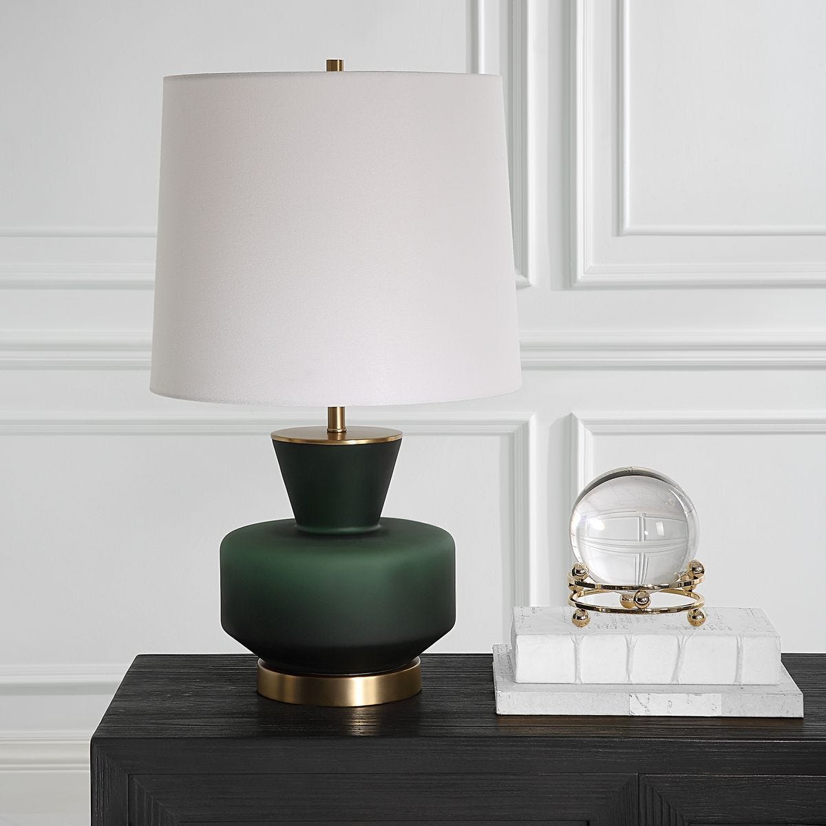 Trentino Table Lamp, Green - versatile lighting lamps for any interior style | Image 3 | InSTYLE Home & Rugs