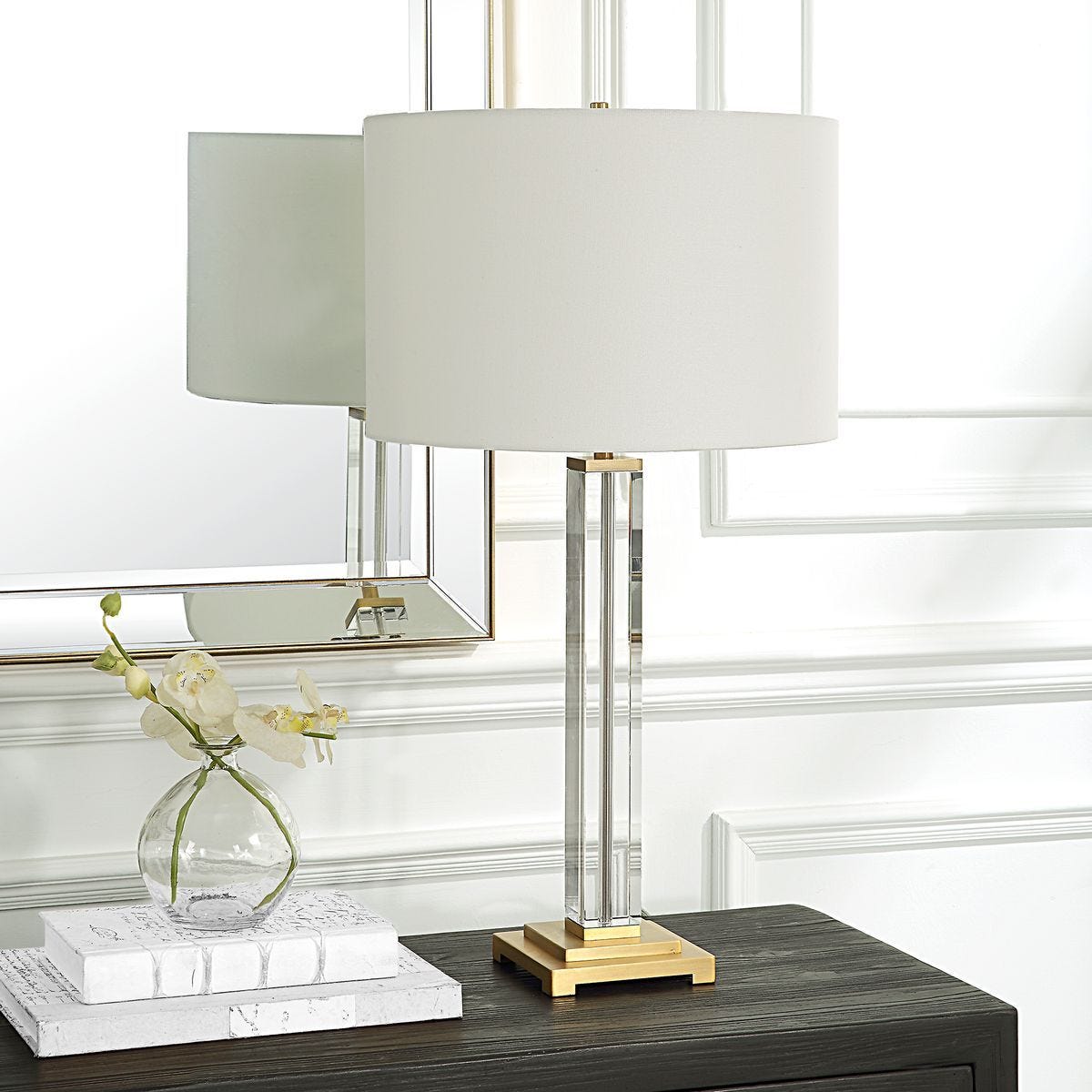 Crystal Column Table Lamp - contemporary lamps for stylish lighting solutions | Image 3 | InSTYLE Home & Rugs