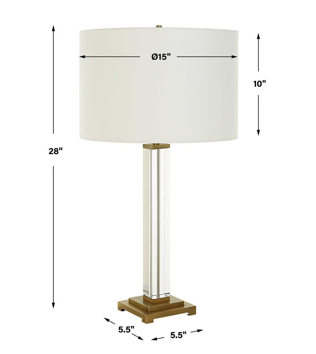 Crystal Column Table Lamp - contemporary lamps for stylish lighting solutions | Image 7 | InSTYLE Home & Rugs