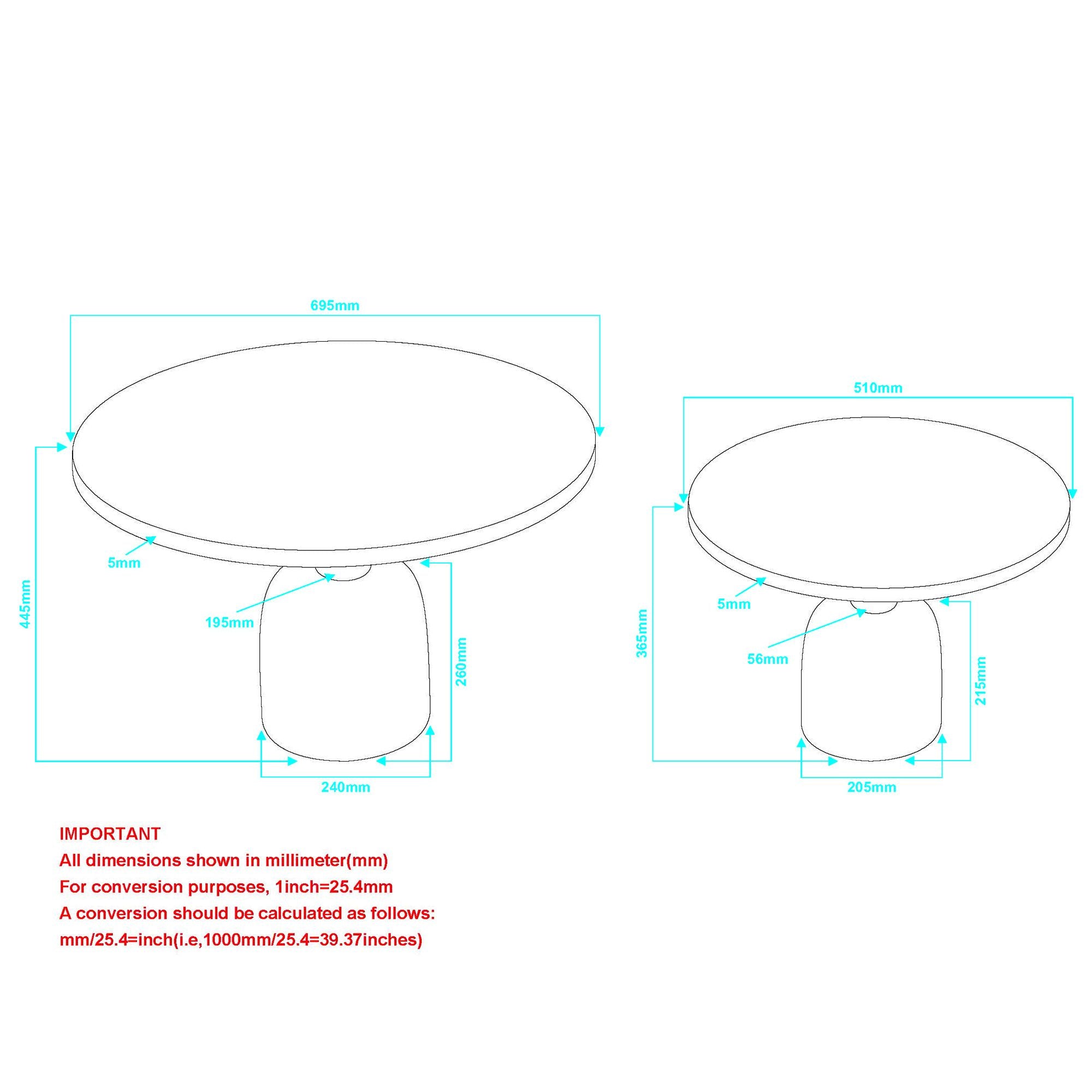 Adira 2pc Round Coffee Table Set - modern design for any room | Image 8 | InSTYLE Home & Rugs