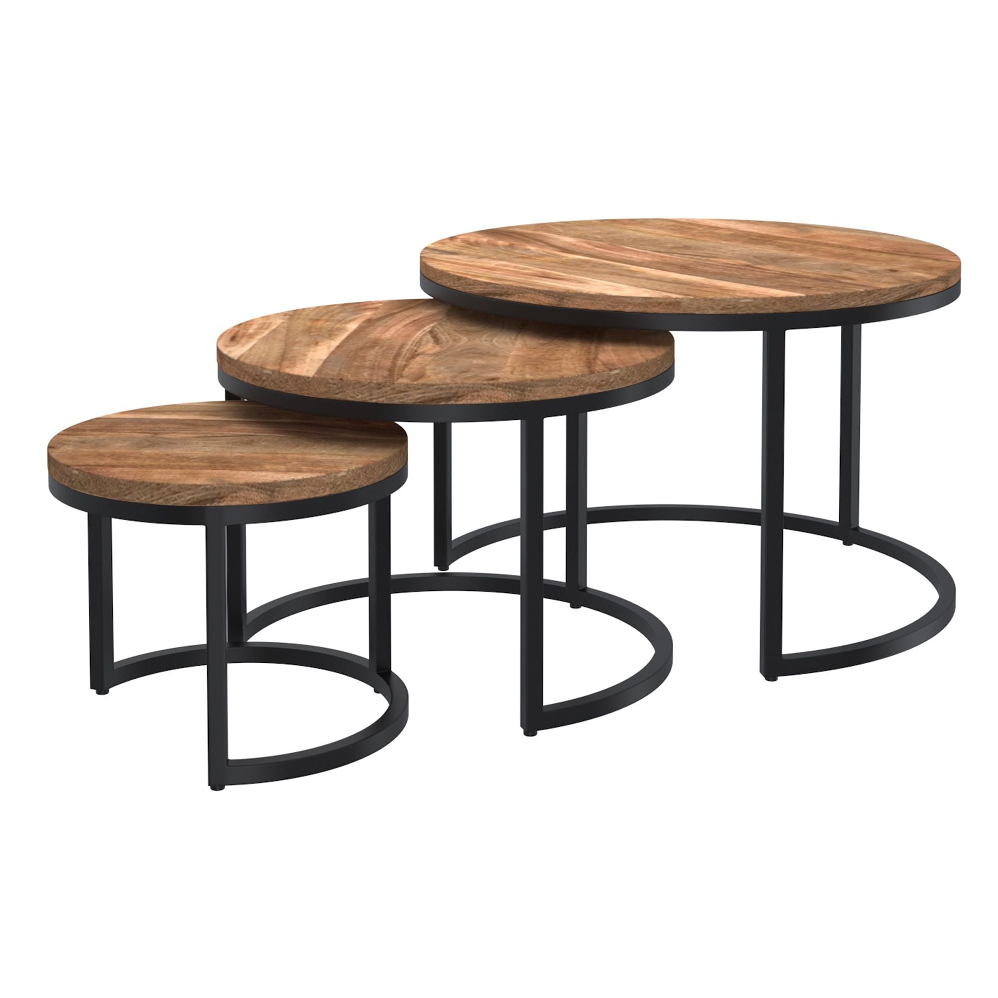 Darsh 3pc Round Coffee Table Set - stylish tables for living rooms | Image 1 | InSTYLE Home & Rugs