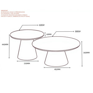 Galio 2pc Round Coffee Table Set - stylish tables for living rooms | Image 8 | InSTYLE Home & Rugs