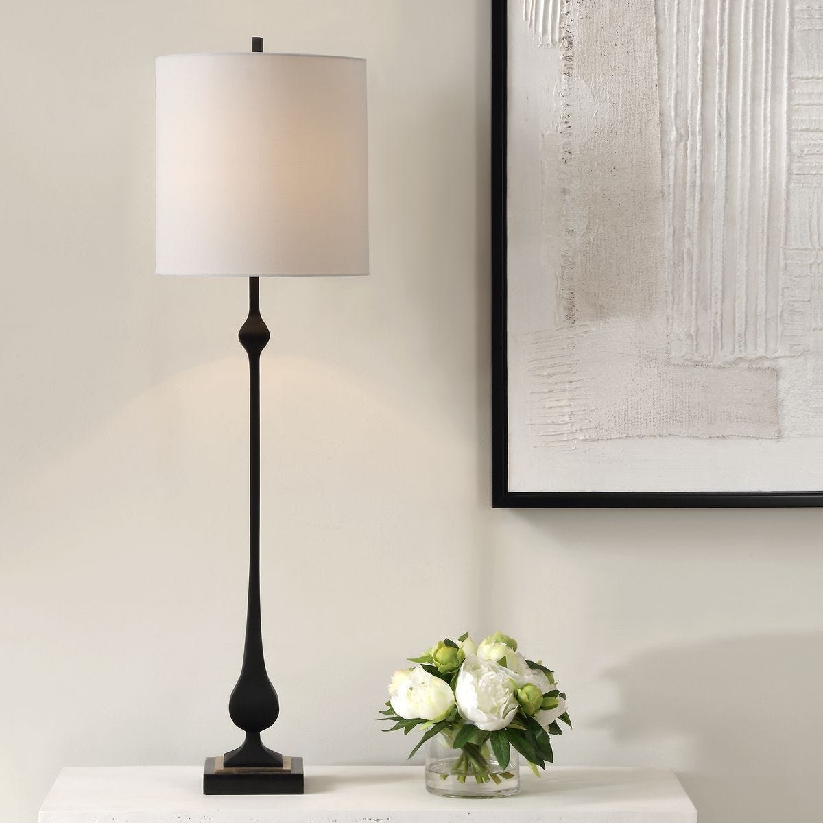 Hightower Buffet Lamp - sleek buffet units for functional dining room storage | Image 1 | InSTYLE Home & Rugs