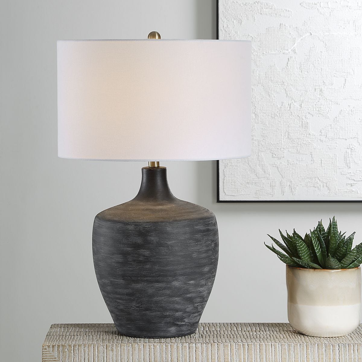 Graphite Table Lamp - perfect lighting for modern homes | Image 1 | InSTYLE Home & Rugs