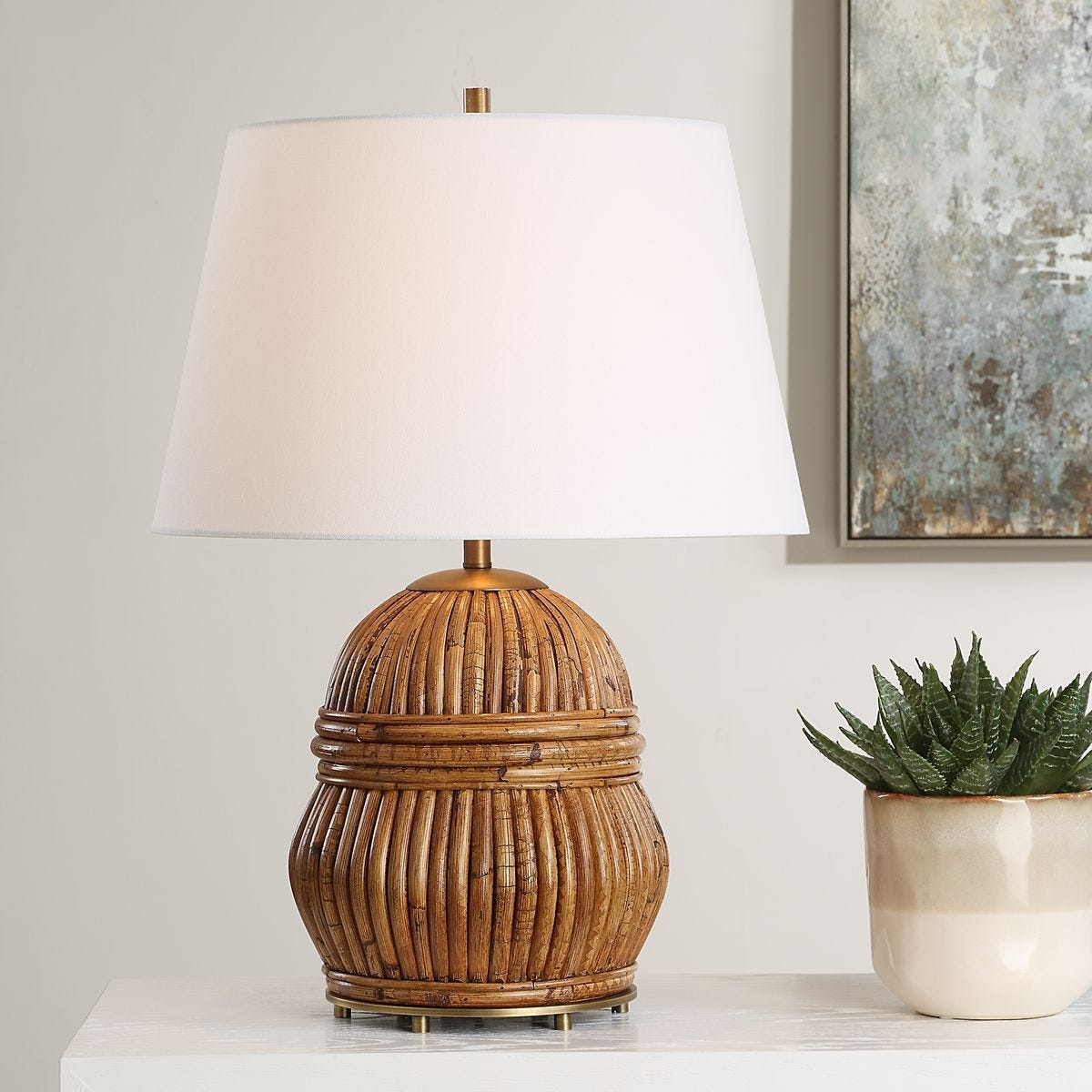 Reed Table Lamp - perfect lighting for modern homes | Image 1 | InSTYLE Home & Rugs