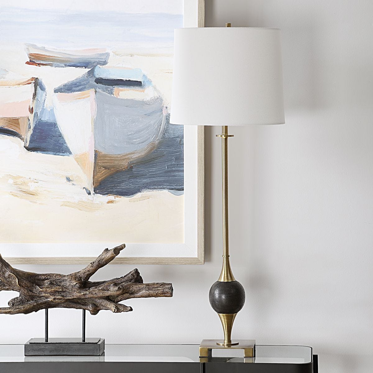 Dempsey Buffet Lamp, Brass - contemporary buffets to enhance your home décor | Image 4 | InSTYLE Home & Rugs