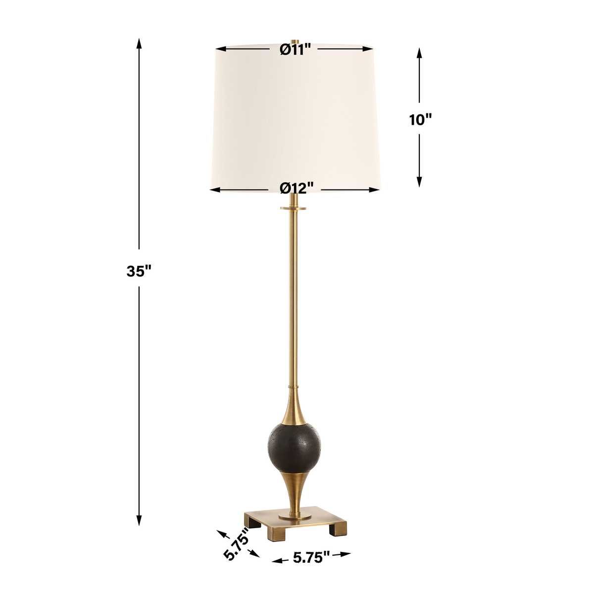 Dempsey Buffet Lamp, Brass - contemporary buffets to enhance your home décor | Image 8 | InSTYLE Home & Rugs