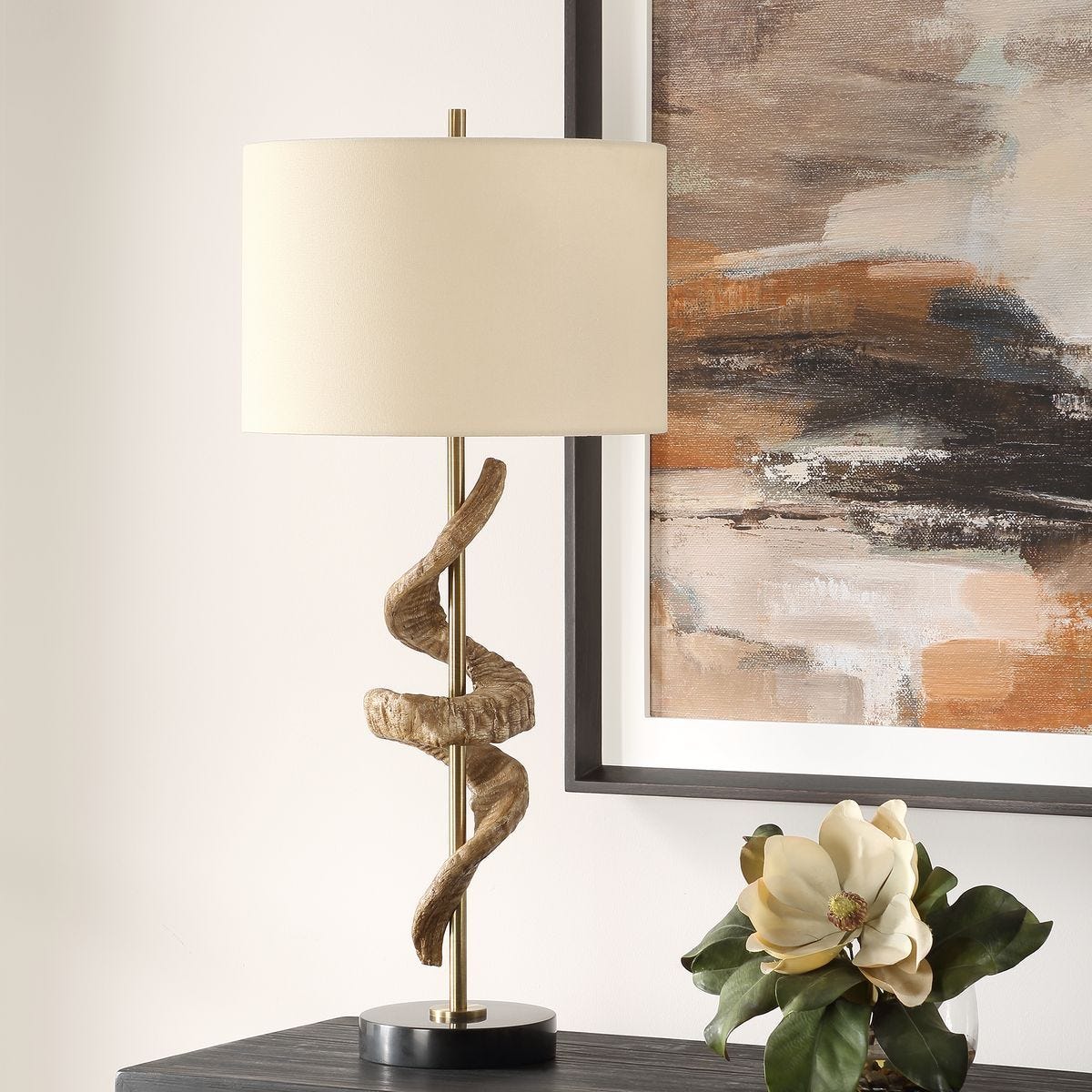 Rams Horn Table Lamp - perfect lighting for modern homes | Image 3 | InSTYLE Home & Rugs
