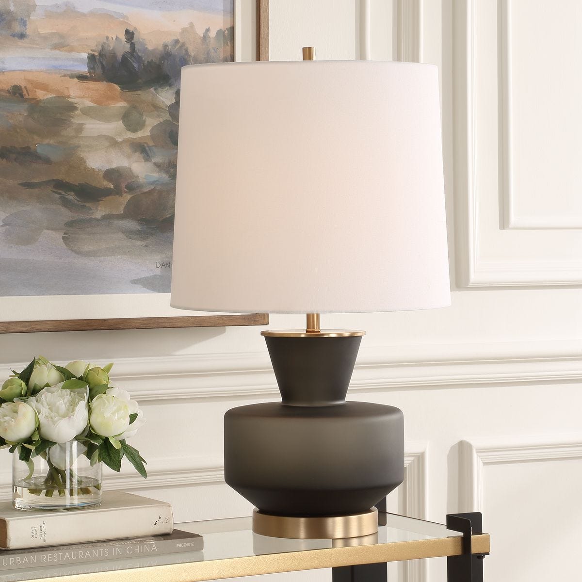 Trentino Table Lamp, Black - perfect lighting for modern homes | Image 1 | InSTYLE Home & Rugs