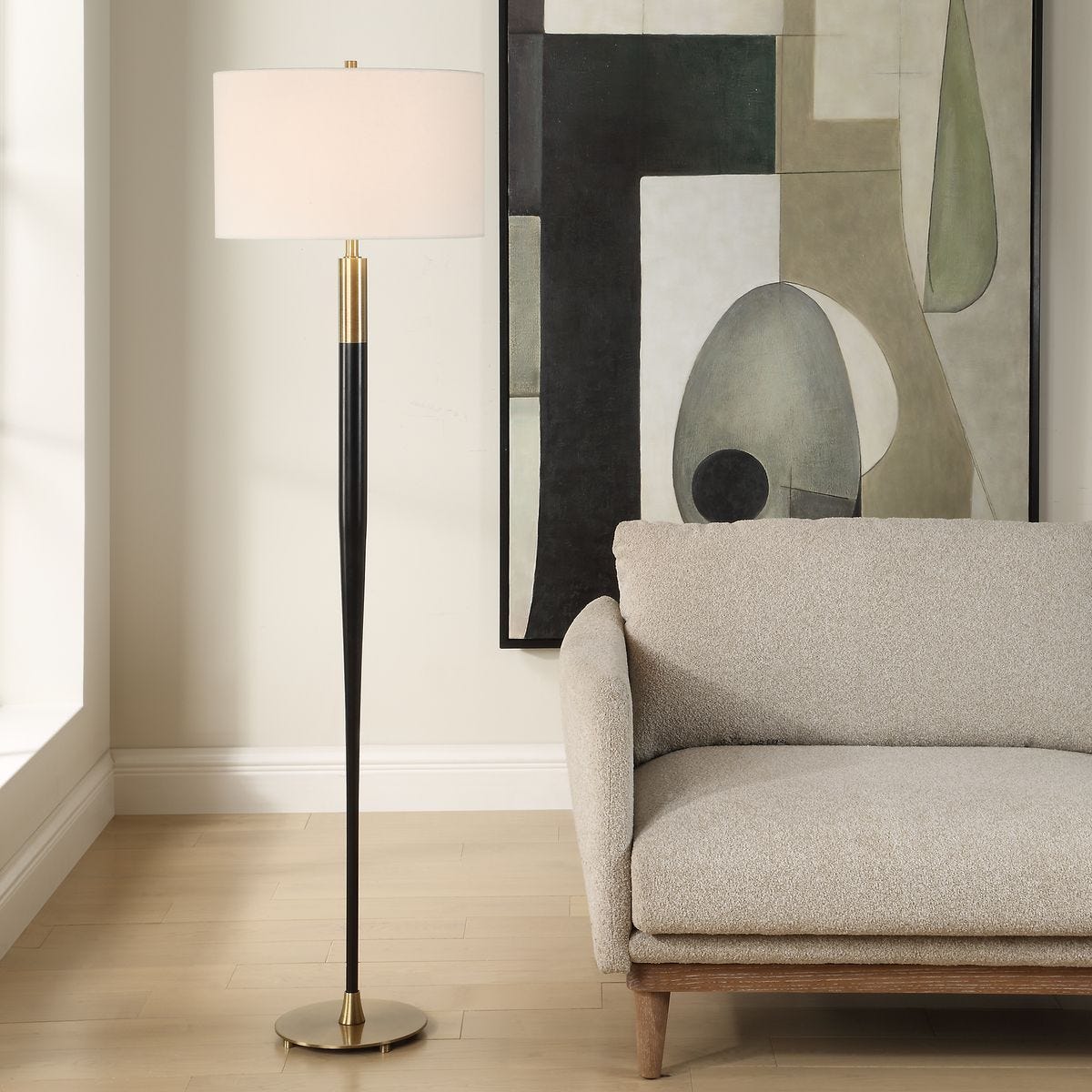 Stowe Floor Lamp - elegant lamps to enhance your room ambiance | Image 1 | InSTYLE Home & Rugs