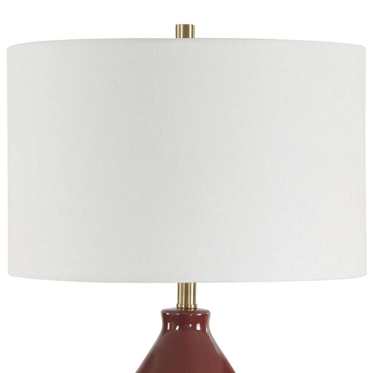 Gourd Table Lamp, Burgundy - perfect lighting for modern homes | Image 5 | InSTYLE Home & Rugs