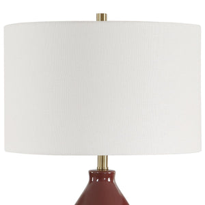 Gourd Table Lamp, Burgundy - perfect lighting for modern homes | Image 5 | InSTYLE Home & Rugs