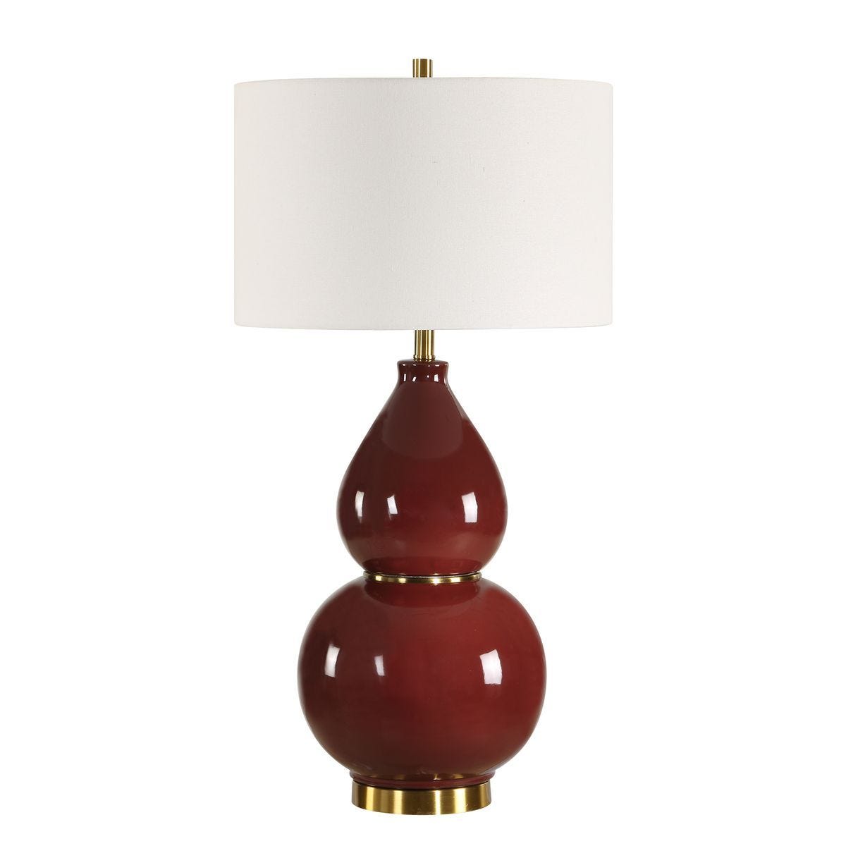 Gourd Table Lamp, Burgundy - perfect lighting for modern homes | Image 4 | InSTYLE Home & Rugs
