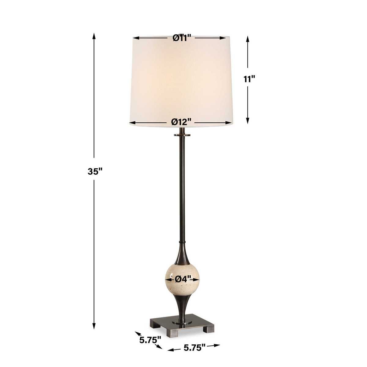 Dempsey Buffet Lamp, Bronze - sleek buffet units for functional dining room storage | Image 7 | InSTYLE Home & Rugs