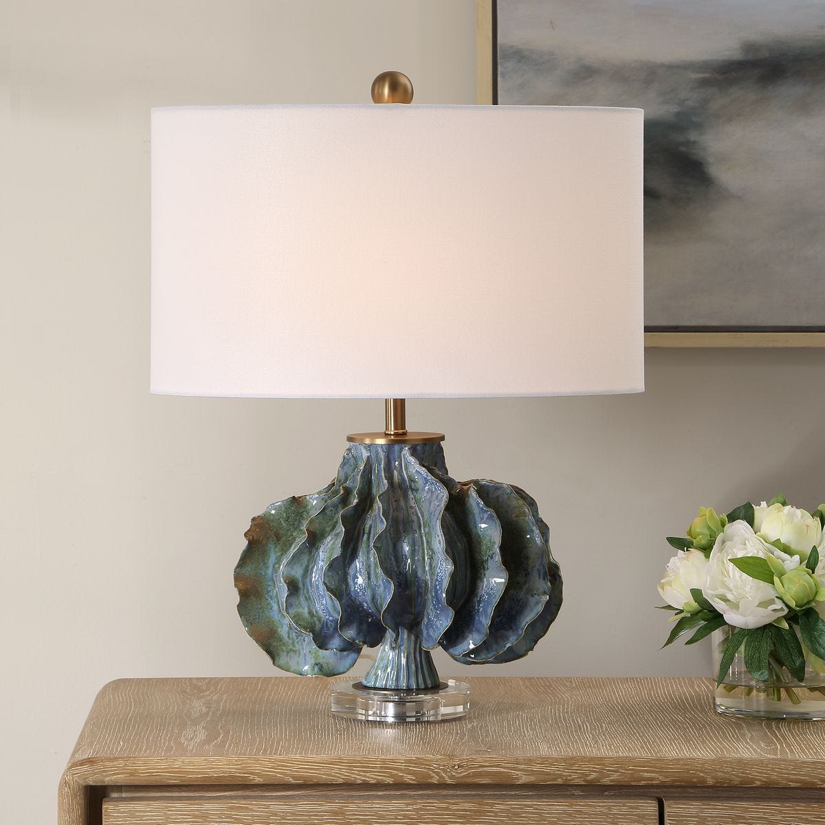 Ruffle Up Table Lamp - perfect lighting for modern homes | Image 1 | InSTYLE Home & Rugs