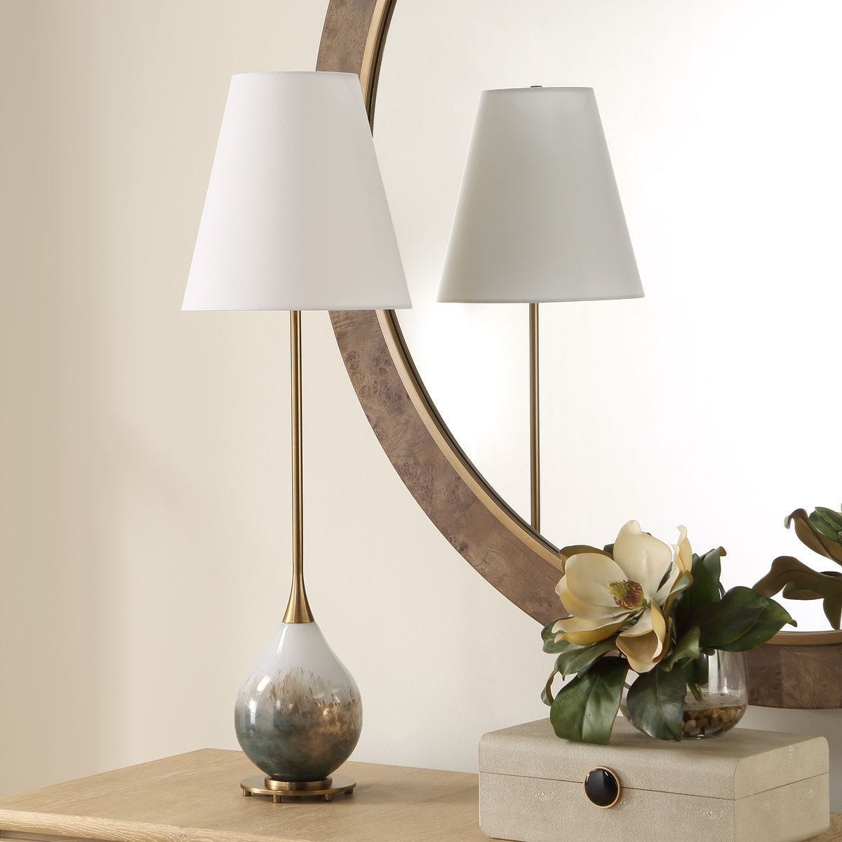 Cardoni Buffet Lamp, Smoke - contemporary buffets to enhance your home décor | Image 3 | InSTYLE Home & Rugs