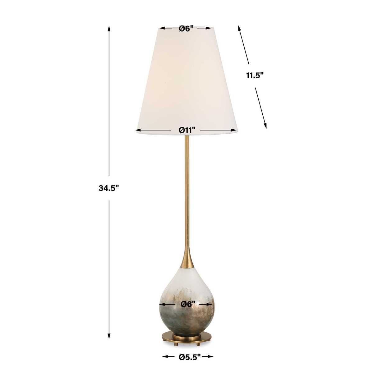 Cardoni Buffet Lamp, Smoke - contemporary buffets to enhance your home décor | Image 7 | InSTYLE Home & Rugs