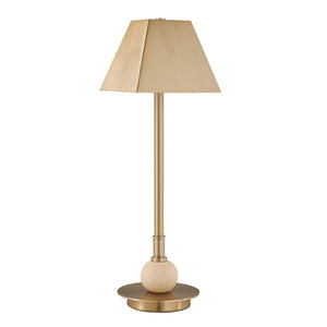 Nichols Rechargable Accent Lamp, Travertine - elegant lamps to enhance your room ambiance | Image 4 | InSTYLE Home & Rugs