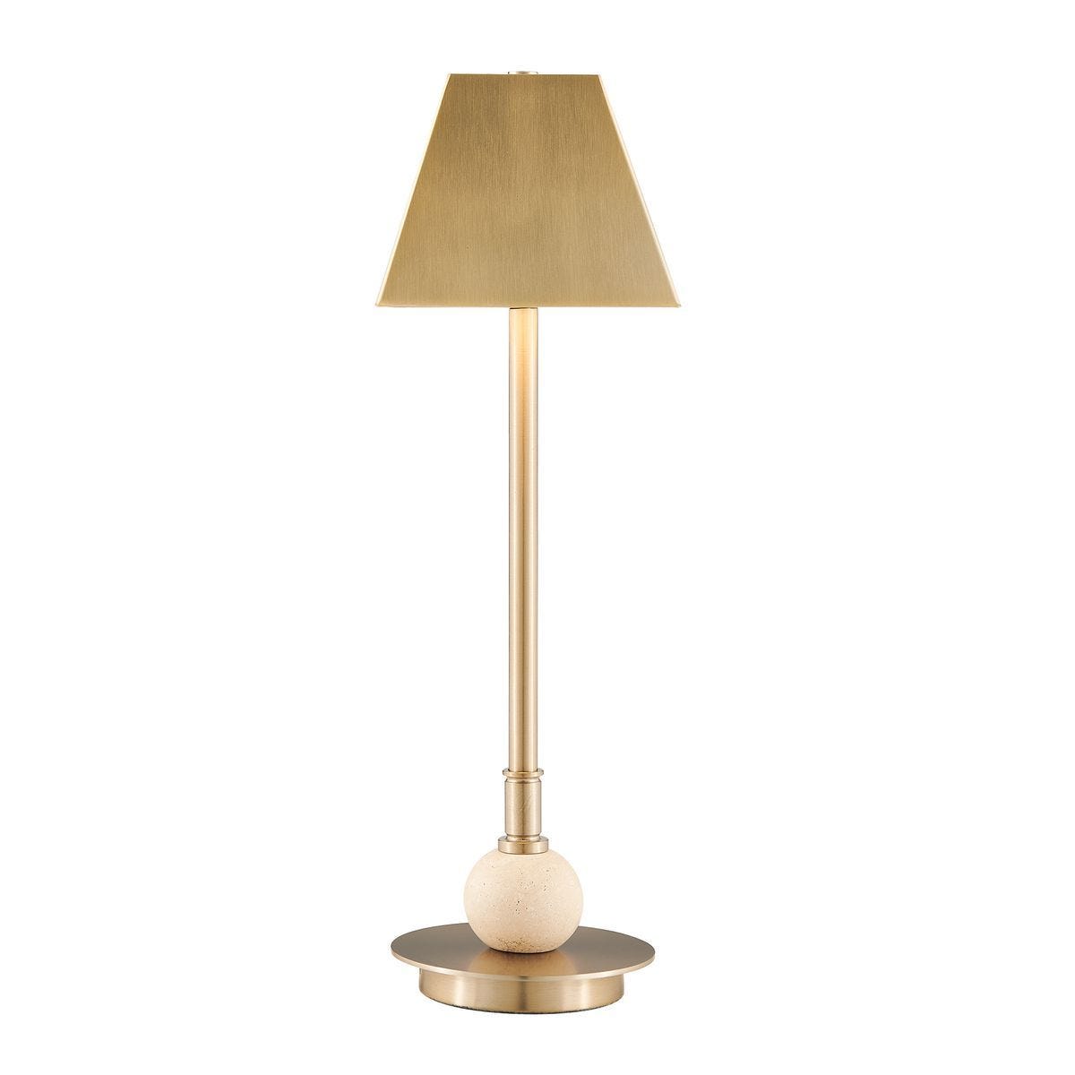 Nichols Rechargable Accent Lamp, Travertine - elegant lamps to enhance your room ambiance | Image 5 | InSTYLE Home & Rugs